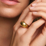 Bague dôme or