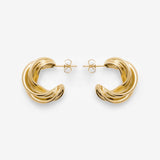 Twisted Rope Ohrring 18K Gold Vermeil