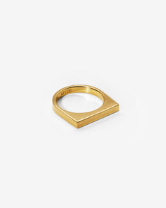 Block Ring 18K Gold Vermeil