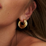 Twisted Rope Ohrring 18K Gold Vermeil